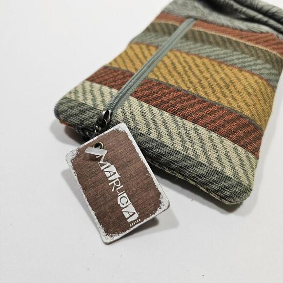 Maruca Boulder Co Jacquard Tapestry Beetle Bag Spring Leaves Stripe NWT CO - Picture 2 of 7